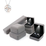 Flannel LED Light Jewelry Box for Lover Gift Wedding