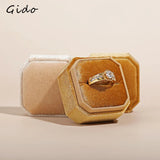 Flannel Octagonal Jewelry Box Ring Case Earring Wedding Gift