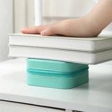 Flannel PU Jewelry Organizer Travel Portable Mini Earrings Display Storage Box
