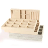 Flannel Ring Necklace Storage Box Bracelet Earrings Jewelry Box Display