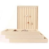 Flannel Ring Necklace Storage Box Bracelet Earrings Jewelry Box Display