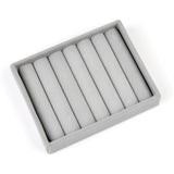 Flannelette Jewelry Box Stackable Storage Gray