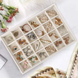 Flannelette Jewelry Display Boxes Grid Rings Earrings Storage Holder Organizer