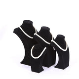 Flannelette Portrait Necklace Display Stand Holder Jewellry Mannequin Bust