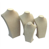 Flannelette Portrait Necklace Display Stand Holder Jewellry Mannequin Bust