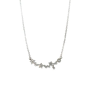 Star Moon Flower Necklace 925 Silver Birthday Gift