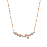 Star Moon Flower Necklace 925 Silver Birthday Gift