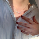 Star Moon Flower Necklace 925 Silver Birthday Gift