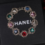 Rhinestone Retro Bracelet Crystal Hand Jewelry Gift Charm Bracelet for Women