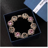 Rhinestone Retro Bracelet Crystal Hand Jewelry Gift Charm Bracelet for Women