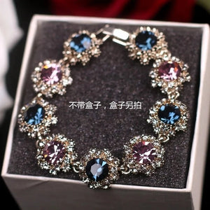 Rhinestone Retro Bracelet Crystal Hand Jewelry Gift Charm Bracelet for Women