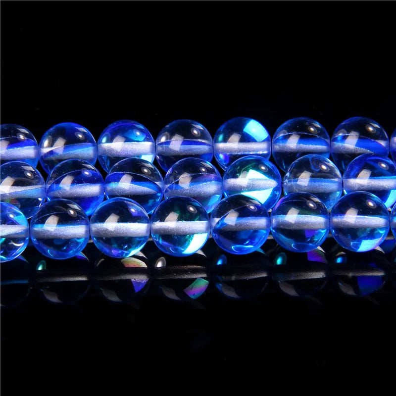 Shimmering Round Glass Bead for DIY Jewelry Making