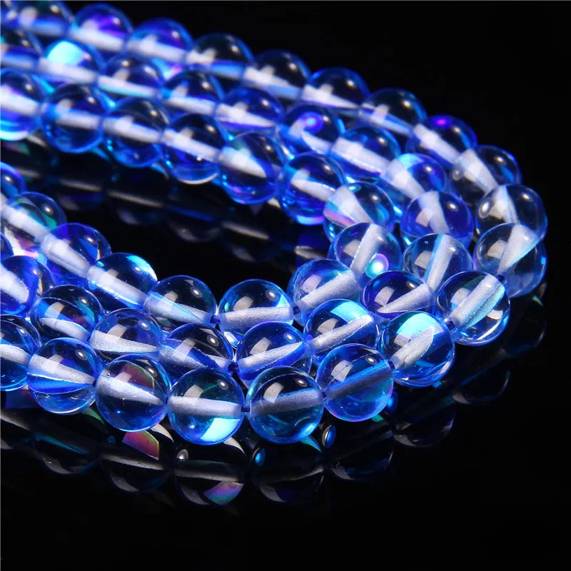 Shimmering Round Glass Bead for DIY Jewelry Making
