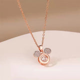Flash Swing Diamond Pendant Lovely Mouse Necklaces for Women