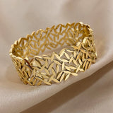 Chunky Charm Leaf Stainless Steel Bracelet Waterproof Jewelry