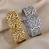 Chunky Charm Leaf Stainless Steel Bracelet Waterproof Jewelry