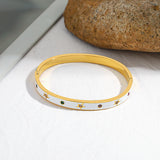 Enamel Star Stainless Steel Bangles Bracelets for Women Accessories
