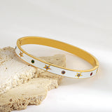 Enamel Star Stainless Steel Bangles Bracelets for Women Accessories