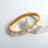 Enamel Star Stainless Steel Bangles Bracelets for Women Accessories