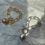 Metal Ball Chain Bracelet for Women, Minimalist Statement Jewelry Gift