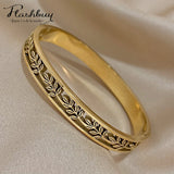 Hollow Branches Stainless Steel Bangles for Women