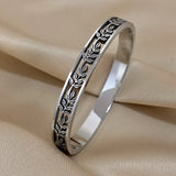 Hollow Branches Stainless Steel Bangles for Women