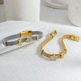 Stars Stainless Steel Strap Bracelets Silver Wrap Bracelets