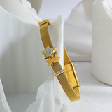 Stars Stainless Steel Strap Bracelets Silver Wrap Bracelets