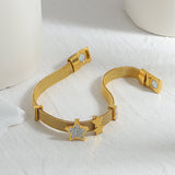 Stars Stainless Steel Strap Bracelets Silver Wrap Bracelets