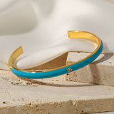 Zircon Enamel Stainless Steel Bangles for Women
