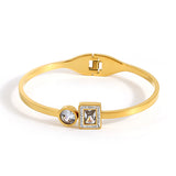 Zircon Stainless Steel Bangles Charm Jewelry
