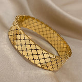 Chunky Cross Charm Stainless Steel Bracelet for Women