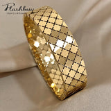 Chunky Cross Charm Stainless Steel Bracelet for Women