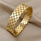 Chunky Cross Charm Stainless Steel Bracelet for Women