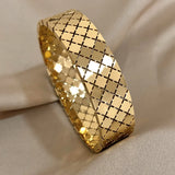 Chunky Cross Charm Stainless Steel Bracelet for Women