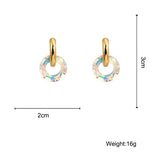 Crystal Hoop Earrings for Women Geometric Jewelry