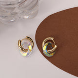 Crystal Hoop Earrings for Women Geometric Jewelry