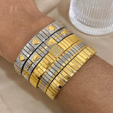 Chunky Charm Stainless Steel Bracelet Bangle for Women
