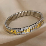 Chunky Charm Stainless Steel Bracelet Bangle for Women