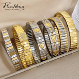 Chunky Charm Stainless Steel Bracelet Bangle for Women