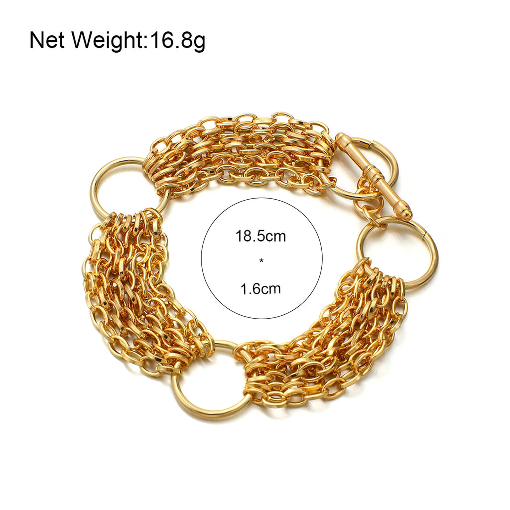 Punk Multilayer Chain Bracelets Vintage Snake Bone Chian Accessories