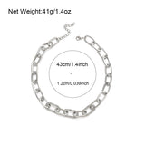 Punk Rhinestone Thick Chain Choker Necklace Collar Statement