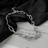 Punk Rhinestone Thick Chain Choker Necklace Collar Statement