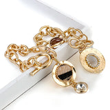 Vintage Leopard Charms Bracelets Metal Chain Jewelry Femme