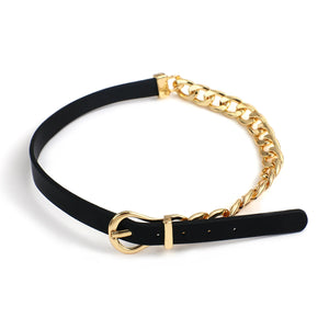 Punk Women's Metal Leather Chain Choker Necklaces
