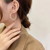 Micro Inlaid Rhinestone Hoop Earrings for Women