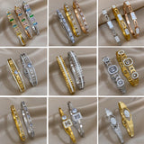 Multicolor Rhinestone Zircon Bangle Bracelet Women Waterproof Jewelry
