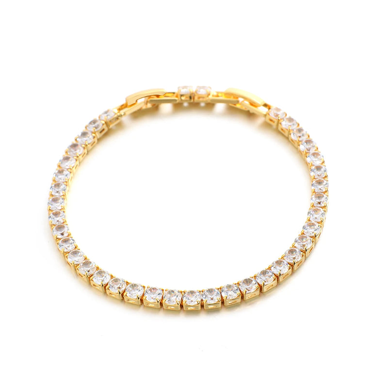 Minimalist Stainless Steel Cubic Zircon Bracelet for Women