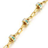 Stainless Steel Evil Eye Charm Bracelet for Women