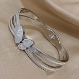 Metal Butterfly Charm Bracelet for Women